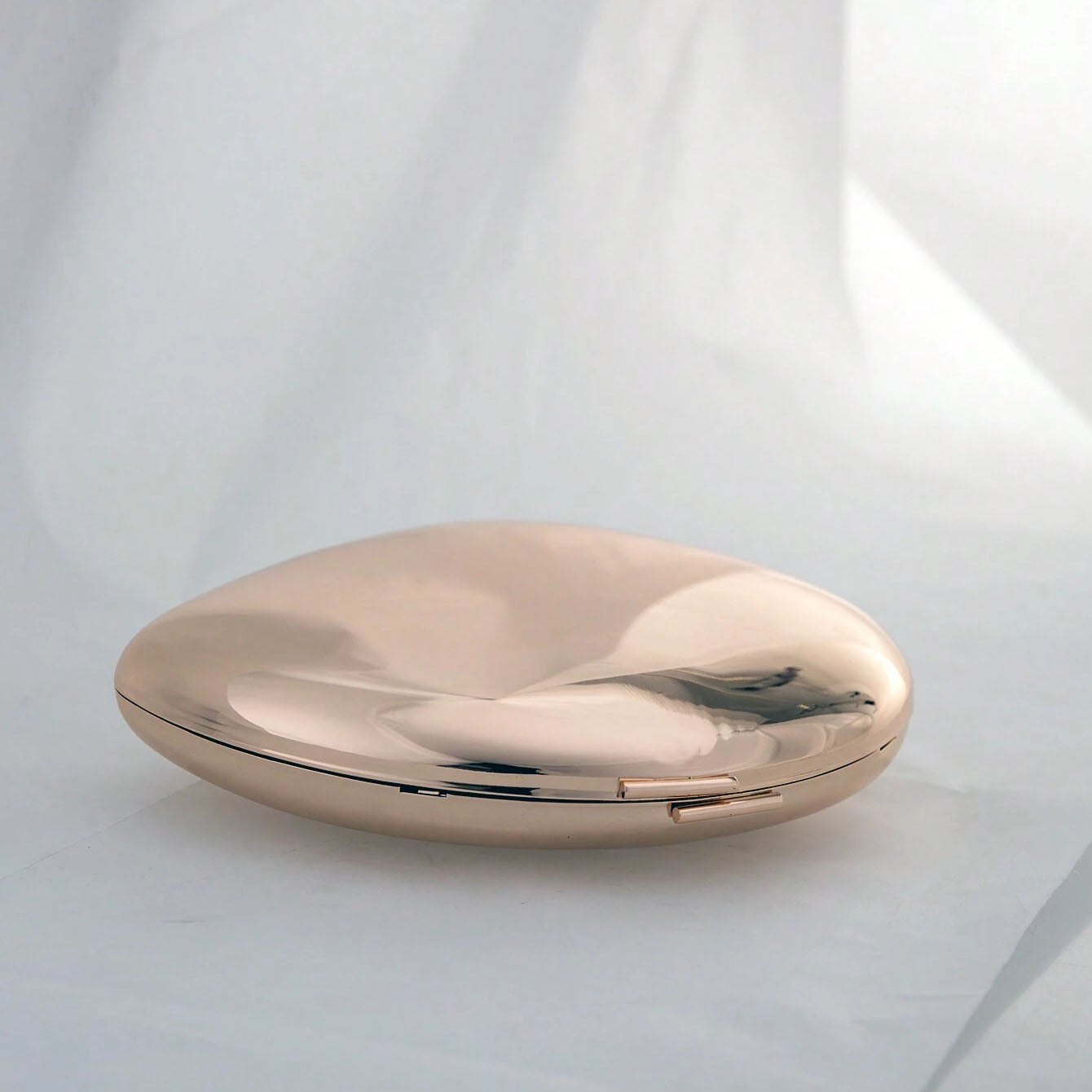 Shell Shape Mirrored Design Clutch Bag Gold Silver Women Evening Party Bag Cute Shiny Metal Shoulder Crossbody Bags Small Purse