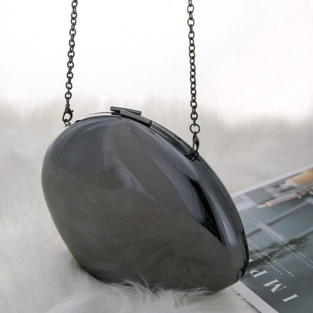 Shell Shape Mirrored Design Clutch Bag Gold Silver Women Evening Party Bag Cute Shiny Metal Shoulder Crossbody Bags Small Purse