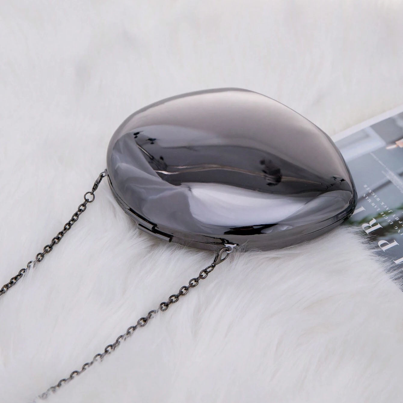 Shell Shape Mirrored Design Clutch Bag Gold Silver Women Evening Party Bag Cute Shiny Metal Shoulder Crossbody Bags Small Purse