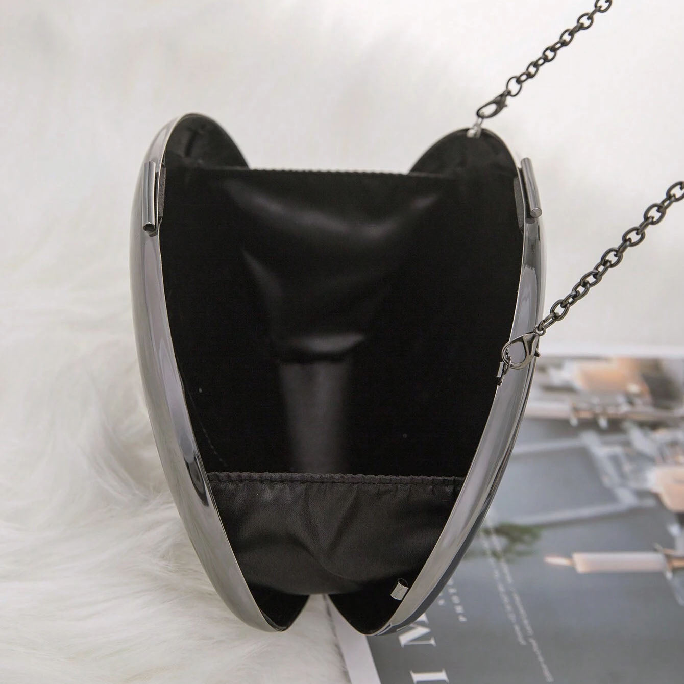 Shell Shape Mirrored Design Clutch Bag Gold Silver Women Evening Party Bag Cute Shiny Metal Shoulder Crossbody Bags Small Purse