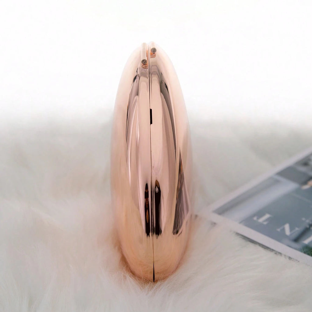 Shell Shape Mirrored Design Clutch Bag Gold Silver Women Evening Party Bag Cute Shiny Metal Shoulder Crossbody Bags Small Purse