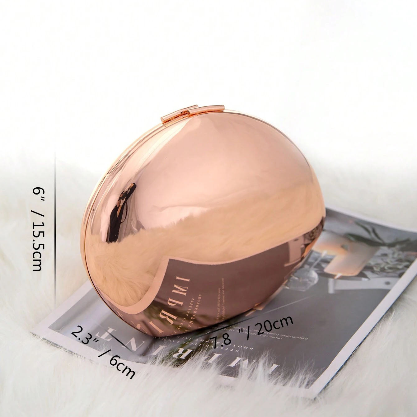 Shell Shape Mirrored Design Clutch Bag Gold Silver Women Evening Party Bag Cute Shiny Metal Shoulder Crossbody Bags Small Purse