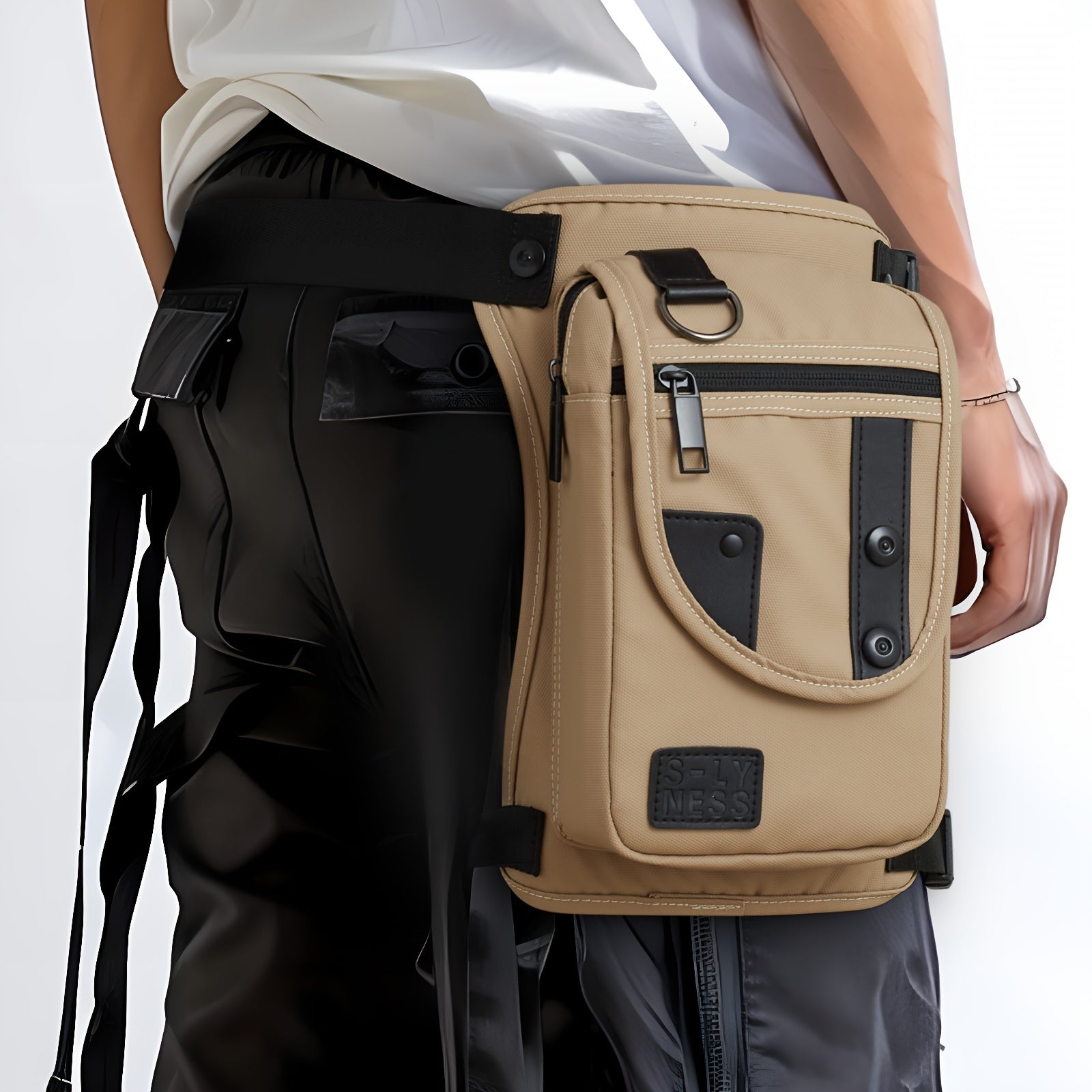 Waterproof Oxford Drop Leg Bag, Messenger Shoulder Bags, Riding Hip Bum Waist Pack For Travel, Hiking, Cycling Bum Bag Fanny Pack