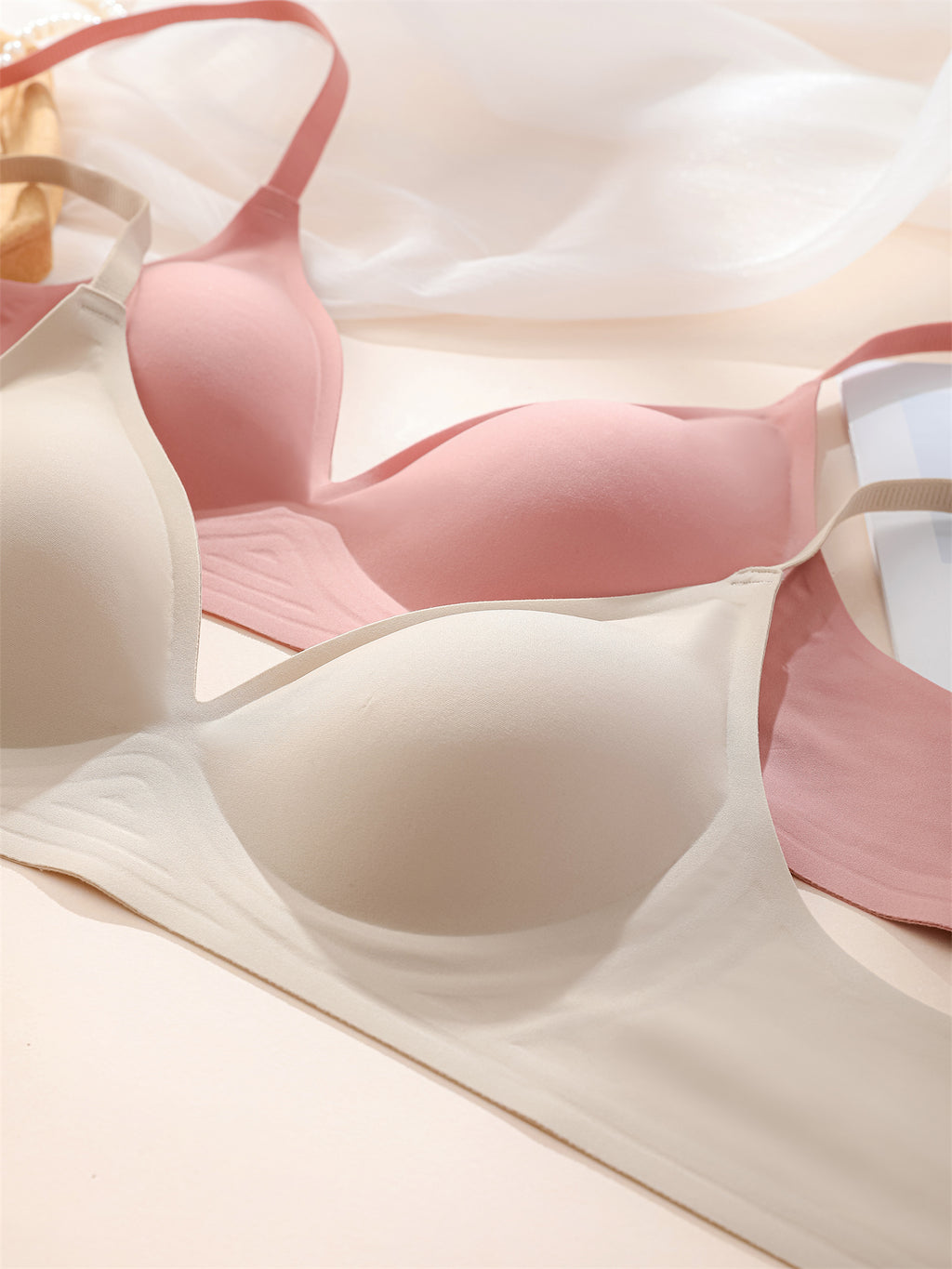 Simple Solid Wireless Bra, Comfy & Breathable Stretch Intimates Bra, Women's Lingerie & Underwear