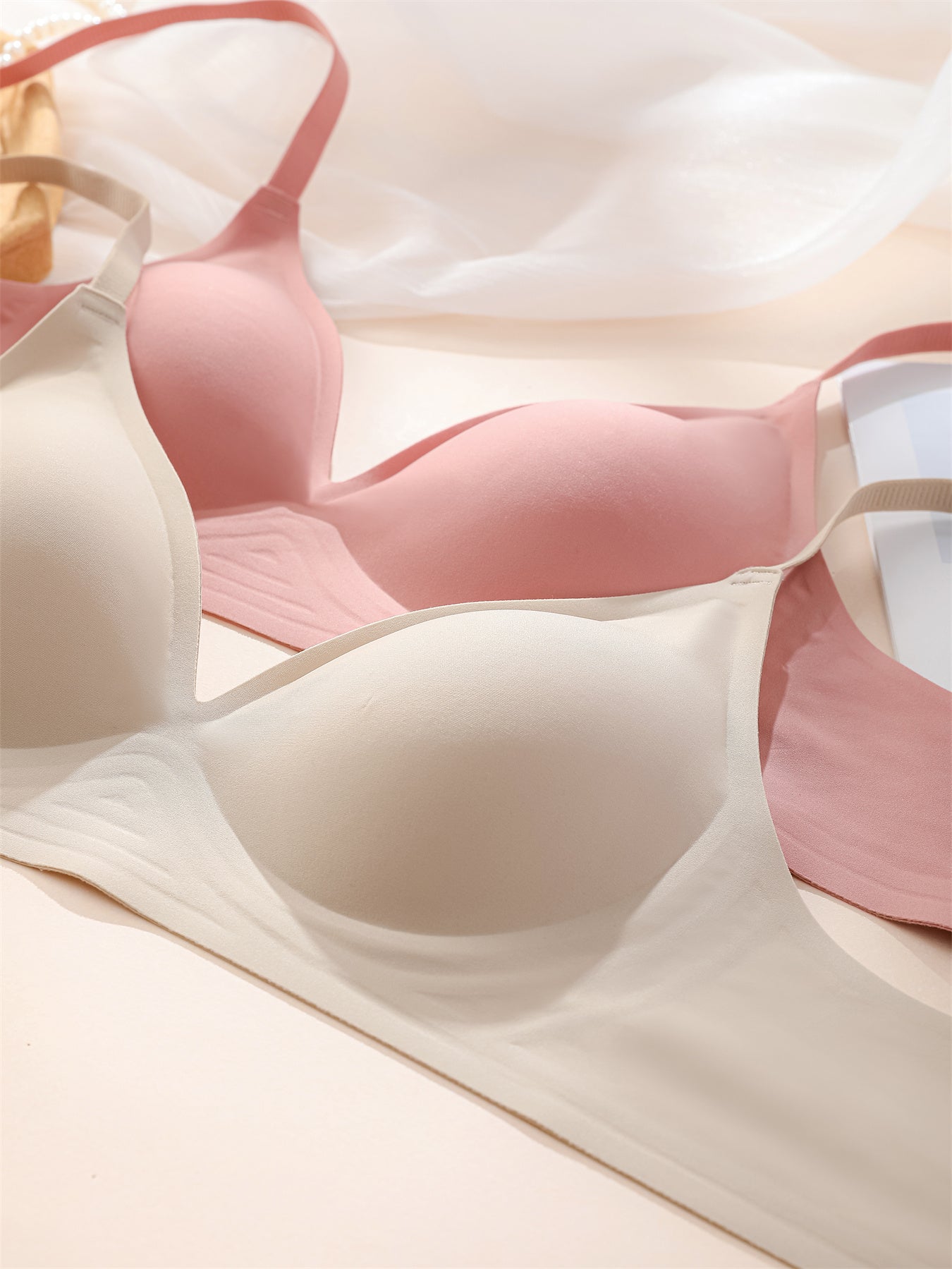 Simple Solid Wireless Bra, Comfy & Breathable Stretch Intimates Bra, Women's Lingerie & Underwear