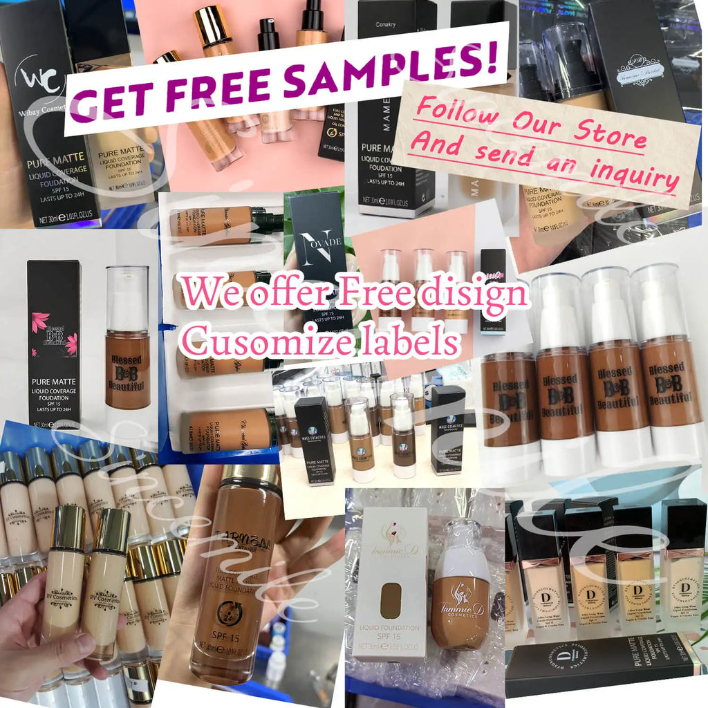 Matte Liquid Foundation Private Label Mineral Foundation for Dark Skin  Foundation Logo Cosmetics Diy Makeup