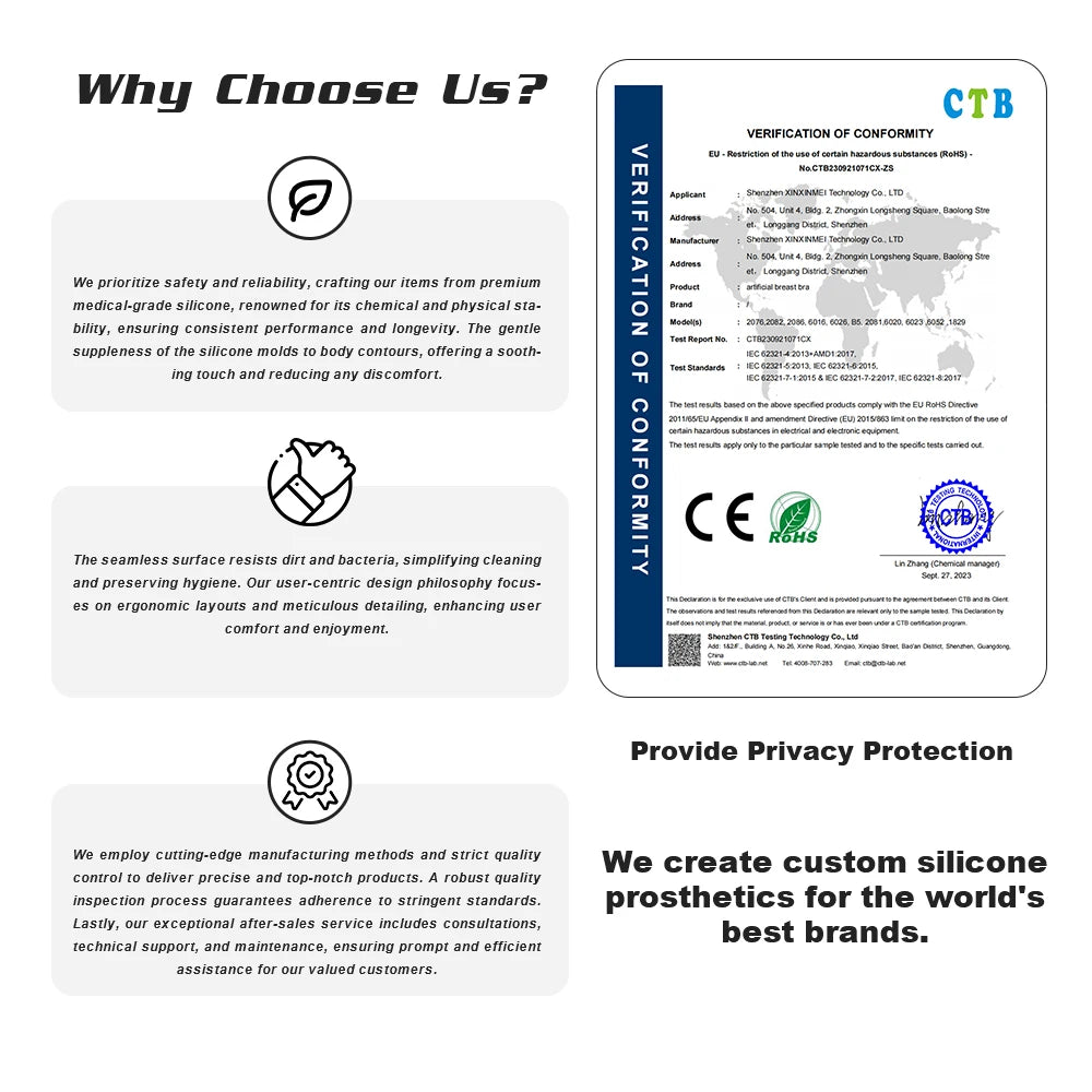 OEM/ODM Xinxinmei Design Crossdresser Sexy Bra for Women Insert Silicone Breast Forms Push up Bra Silicone Pad