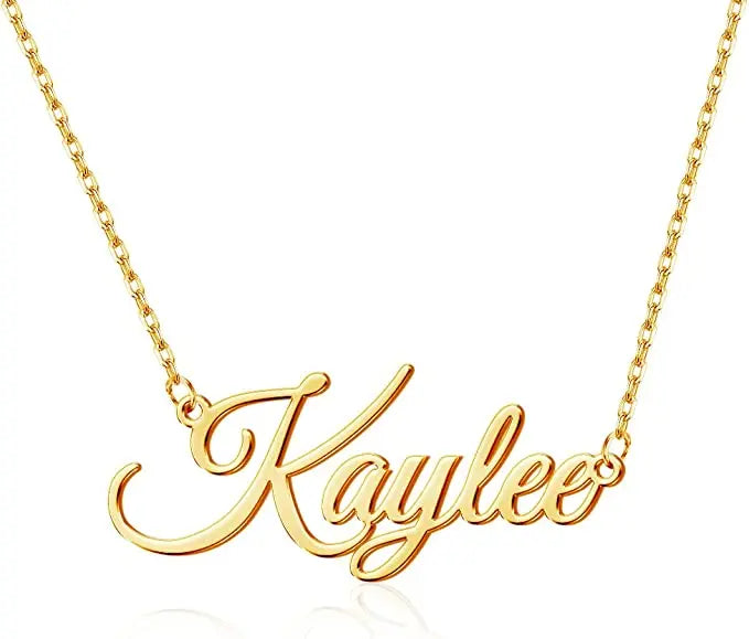 QIUHAN OEM Love Heart Personalized Jewelry for Women Custom Initial Name Necklace