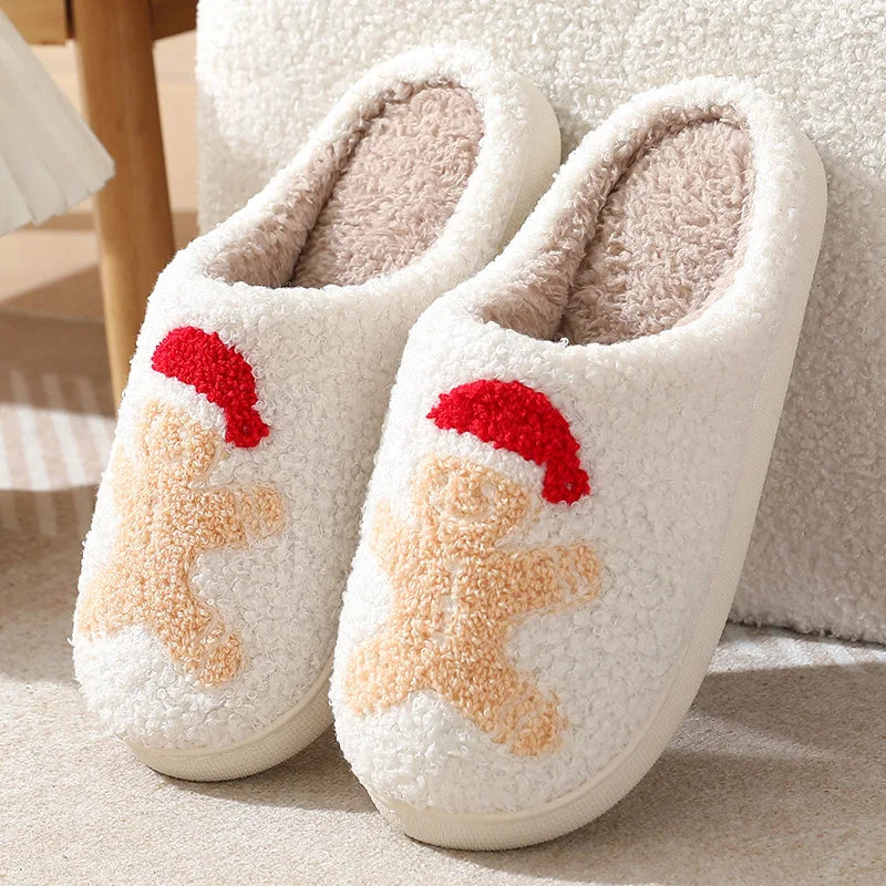 Factory Price Christmas slippers Gifts Wholesale Cute Deer Women's High-quality slippers Winter Indoor Warm Soft Female Slippers