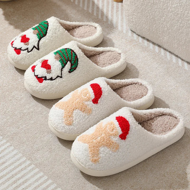 Factory Price Christmas slippers Gifts Wholesale Cute Deer Women's High-quality slippers Winter Indoor Warm Soft Female Slippers