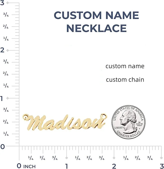 QIUHAN OEM Love Heart Personalized Jewelry for Women Custom Initial Name Necklace