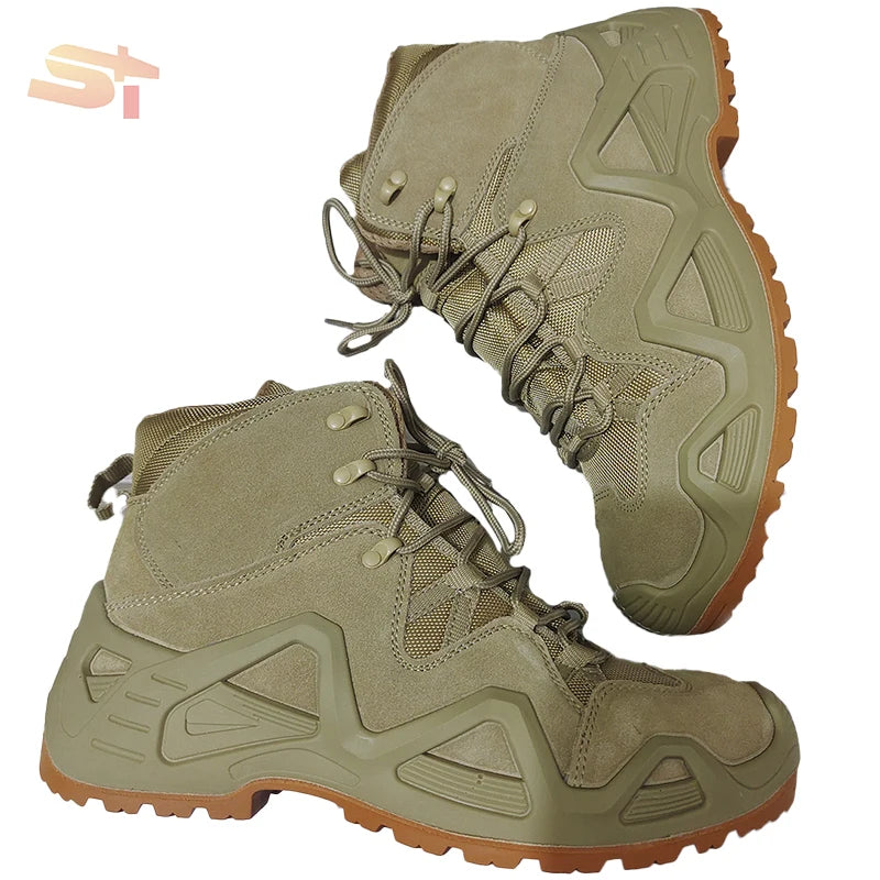 Spring and Summer Outdoor Puncture-resistant Hiking Tactical Boots for Men