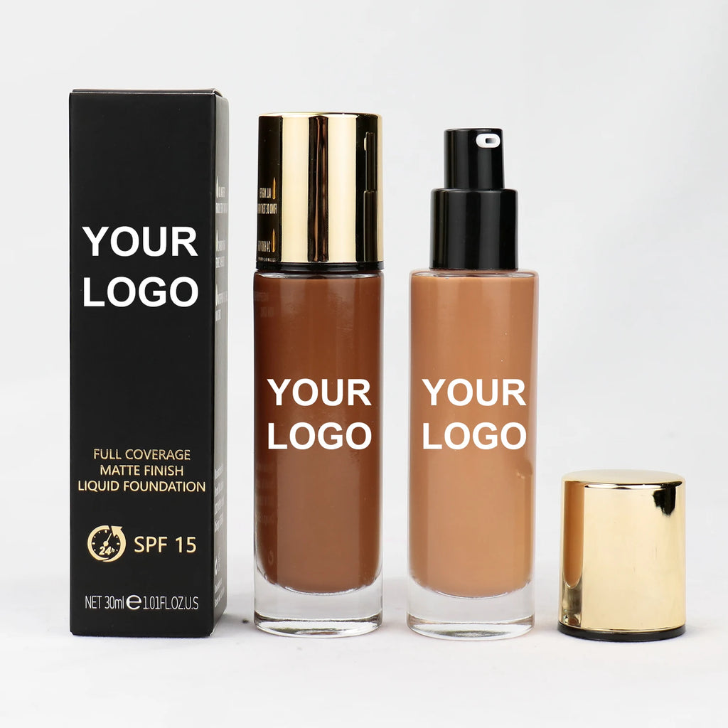 Matte Liquid Foundation Private Label Mineral Foundation for Dark Skin  Foundation Logo Cosmetics Diy Makeup