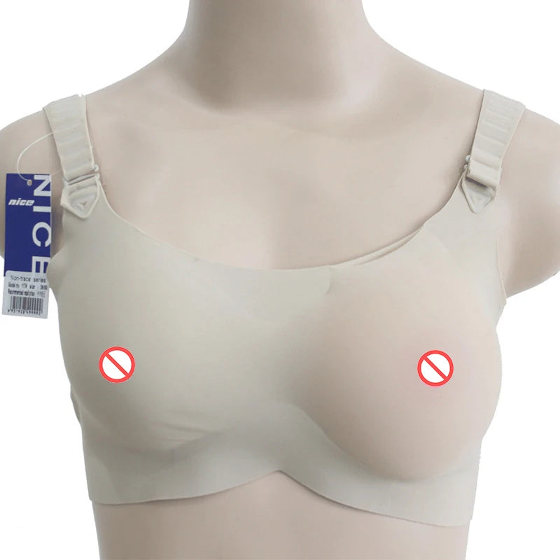 OEM/ODM Xinxinmei Design Crossdresser Sexy Bra for Women Insert Silicone Breast Forms Push up Bra Silicone Pad