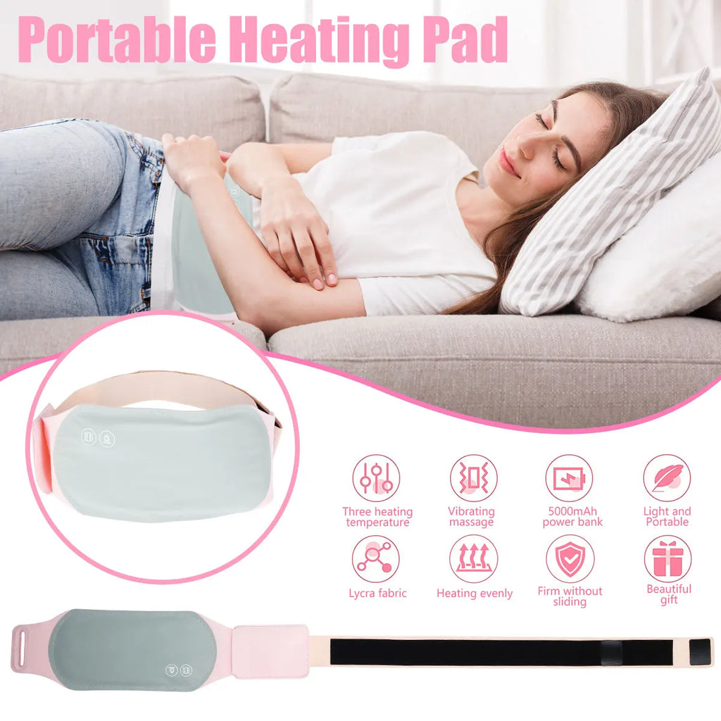 Portable Cordless Heating Pad for Menstrual Cramps Pain Relief Heating Pad for Period Cramps Heating Abdomen Warmer Xmas Gifts