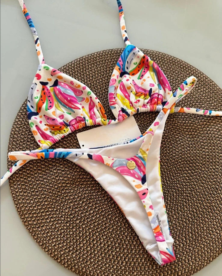 New Bikini Women Swimsuit Beach Vacation Swimwear Leopard Printed Sexy Bikini Set Beachwear Swimsuit Thong Bathing Suit Biquinis