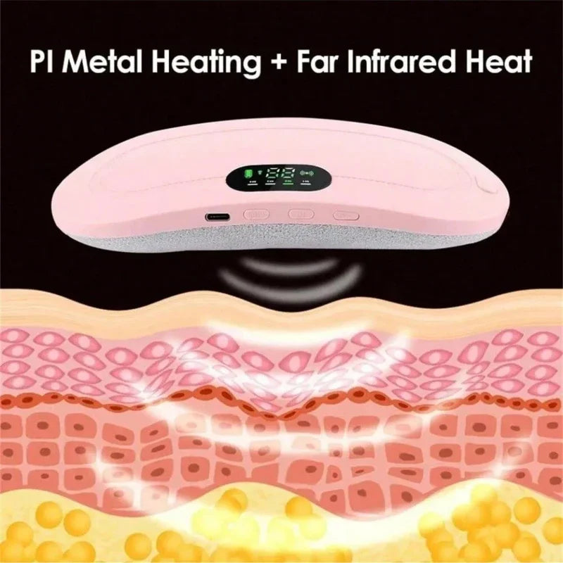 Electric Menstrual Heating Belt for Women Menstrual Spasm Massager Vibrator Relieves Discomfort Adjustable Waist Heating Pad