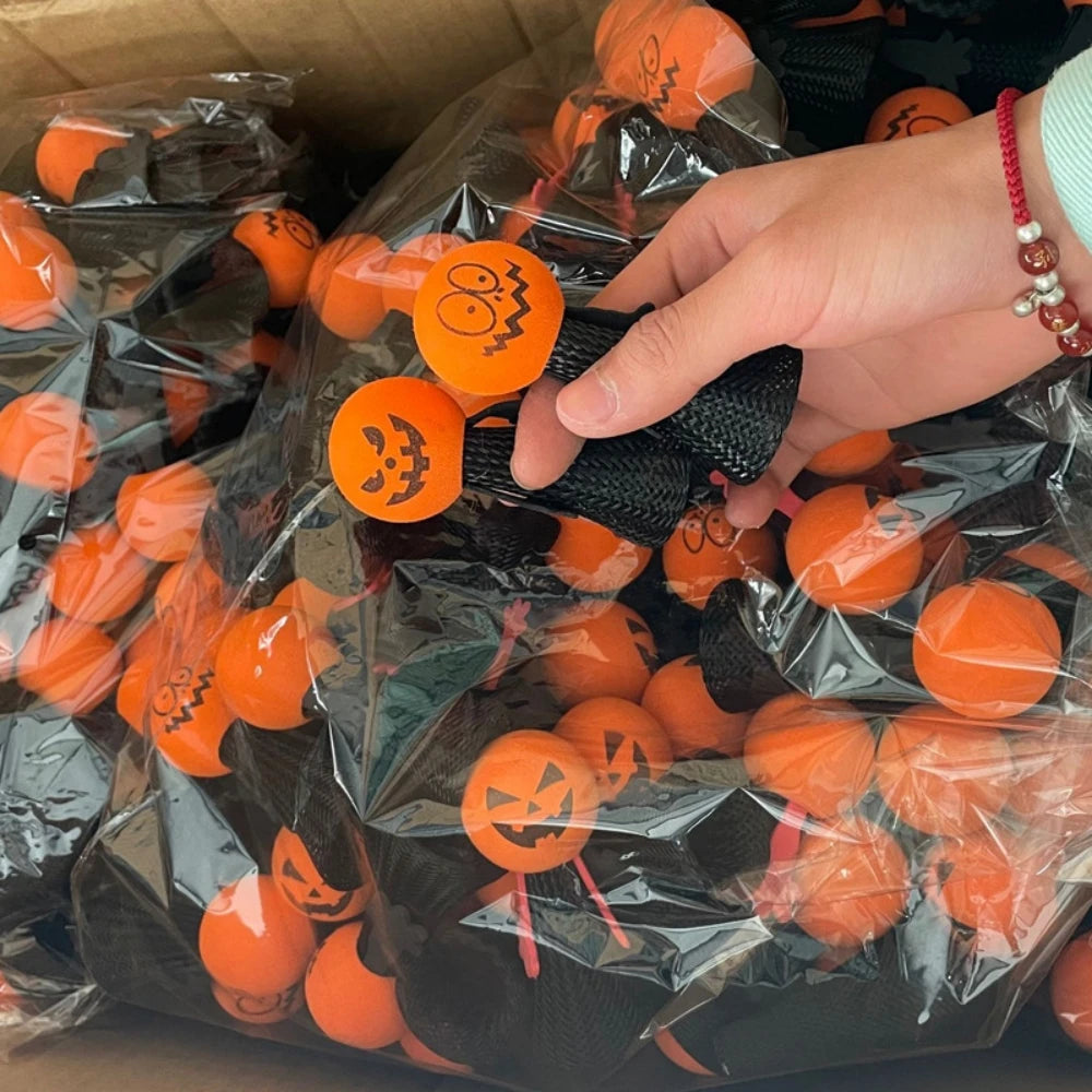 12/24 Pcs Black Finger Press Bouncing Man for Halloween Ghost Festival Carnival Carnival Party Gifts School Kindergarten Prize