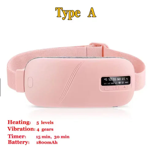 Electric Heating Pad for Period Abdominal Massage Belt Menstrual Cramp Relief Belt Abdomen Warm Palace Vibrating Machine