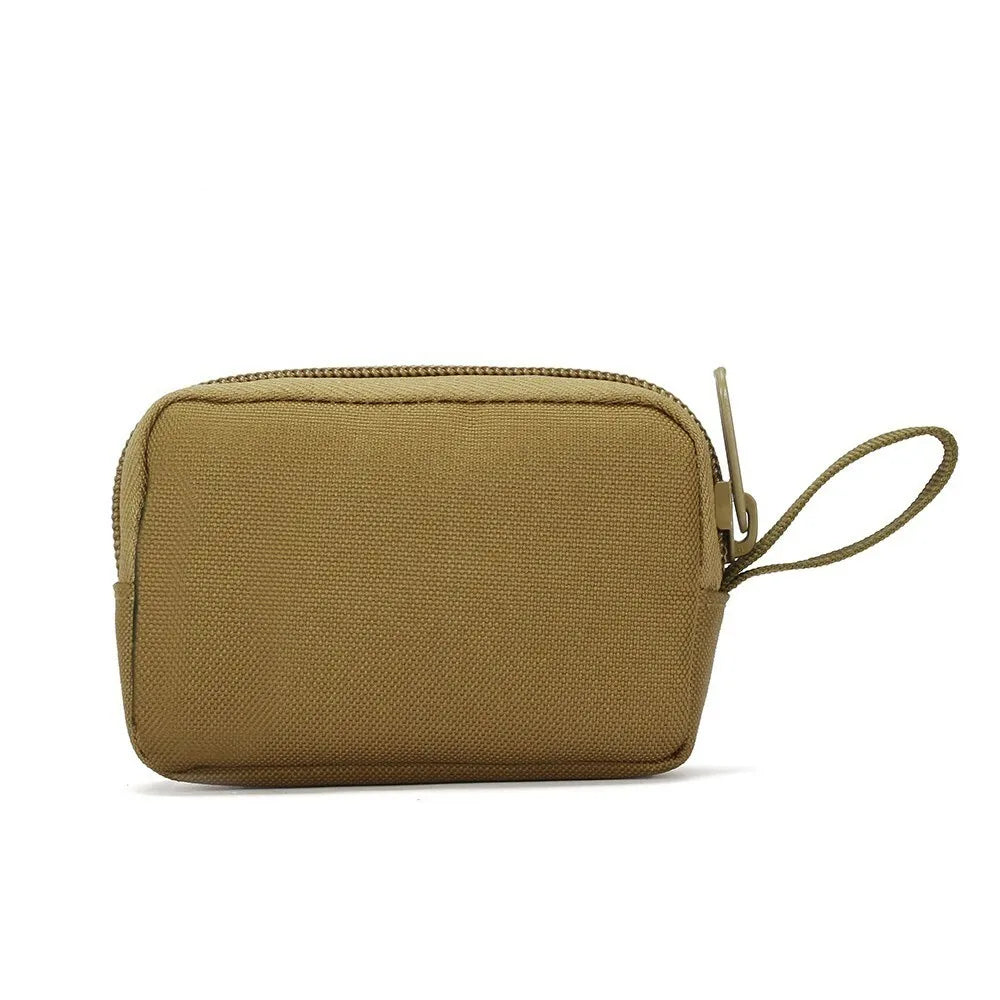 Tactical Small Bag Coin Money Bag Purse Nylon Portable EDC Earphone Key Pouch Outdoor Belt Pack Zipper Card Bags Pocket