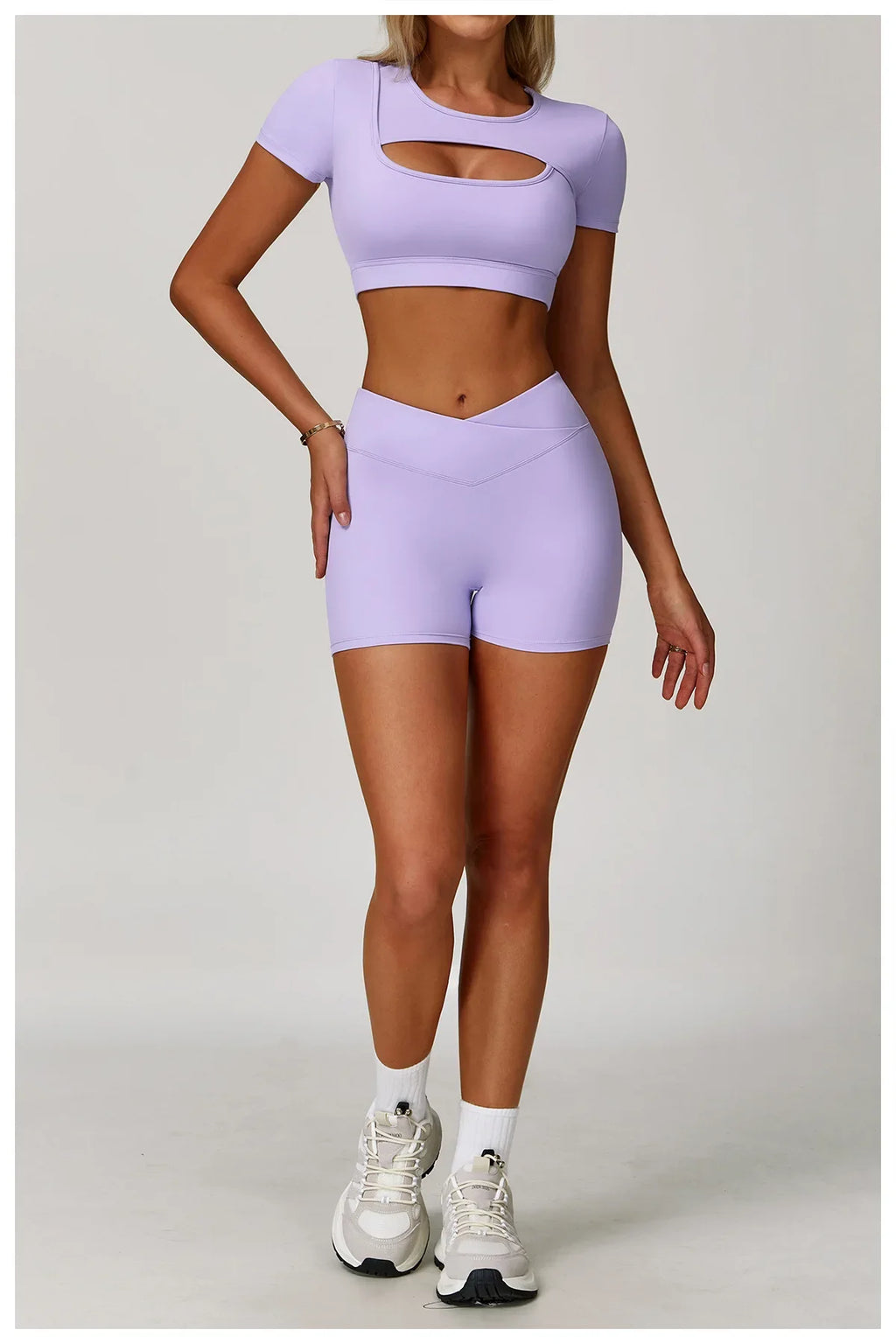 Women's Tight Fitting Sports T-shirt Quick Dry Short Sleeve Gym Tops Hollow Out Yoga T-shirt Running Exercise Fitness Sports Bra