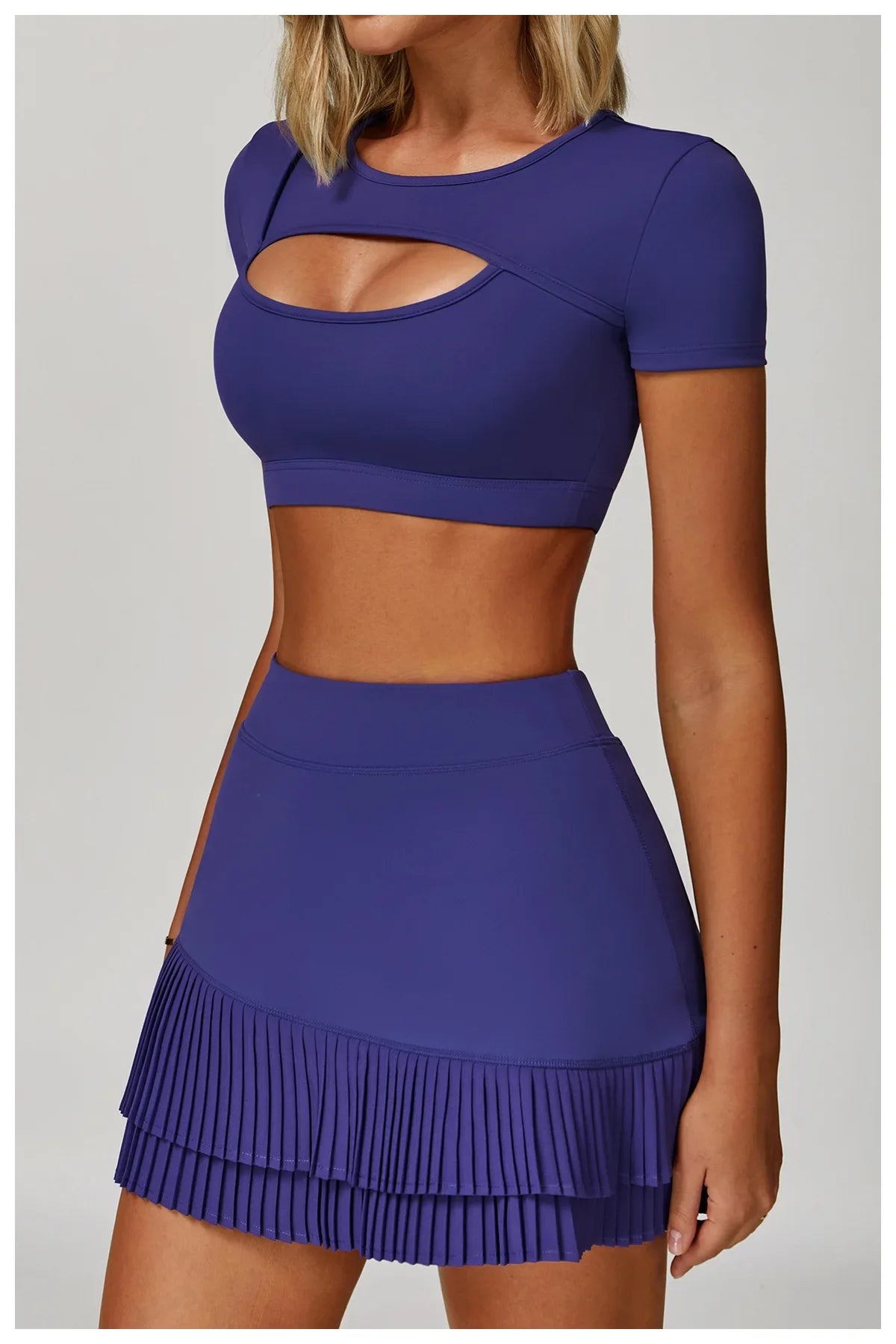 Women's Tight Fitting Sports T-shirt Quick Dry Short Sleeve Gym Tops Hollow Out Yoga T-shirt Running Exercise Fitness Sports Bra