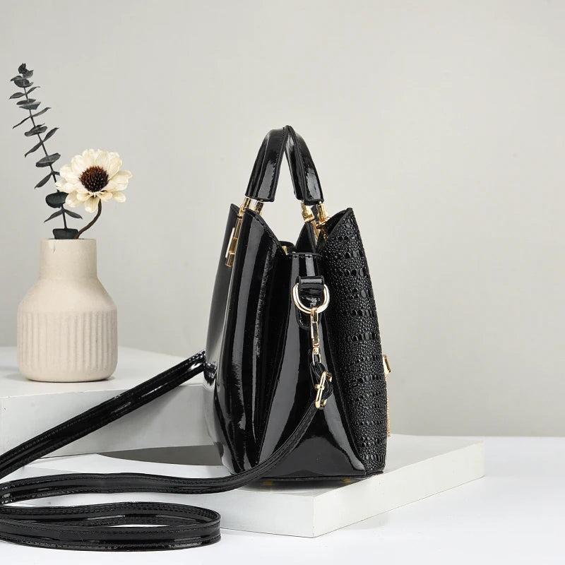 Crocodile Embossed Handbag, Casual Pu Leather ZipperShoulder Bag for Women, Trendy Versatile High-qualityDaily Commuting Bag