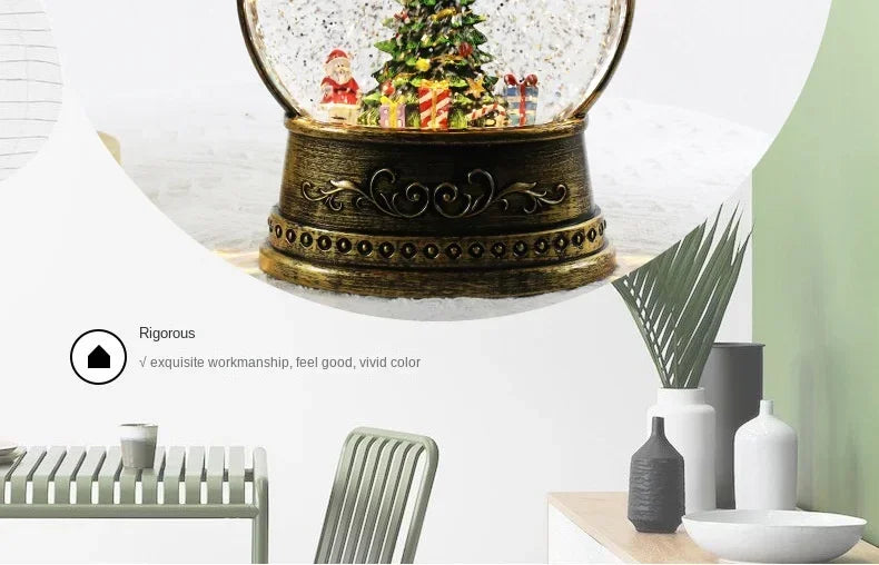 Christmas Easter Carnival Decorations Wind Lights Music Boxes Crystal Balls Santa Claus Tree Lights Ornaments Christmas Gifts