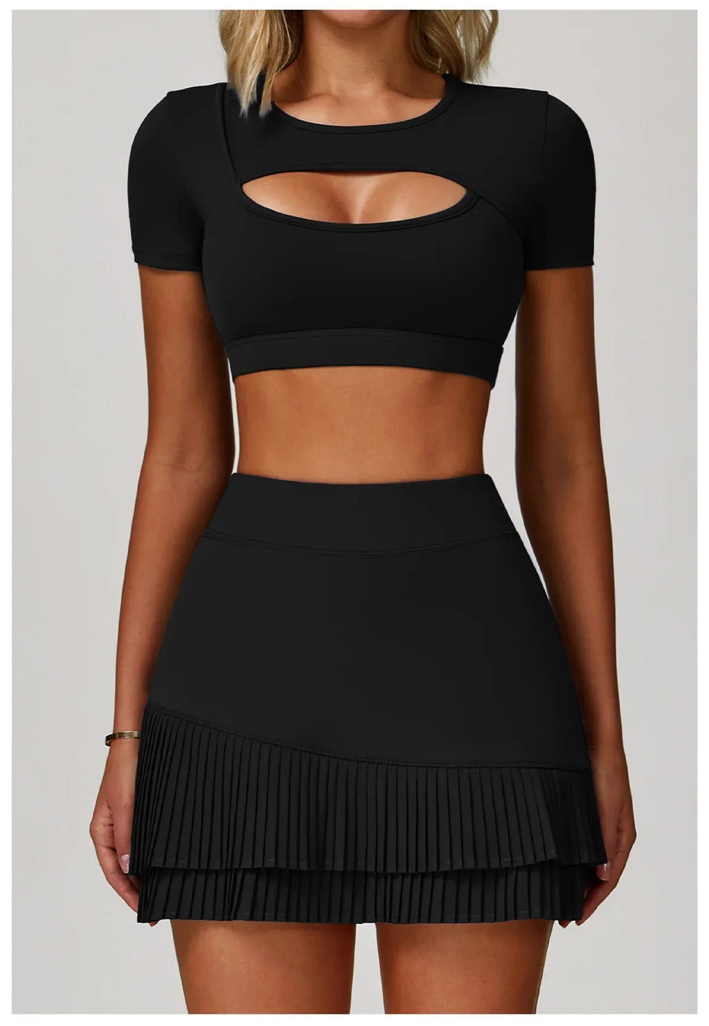 Women's Tight Fitting Sports T-shirt Quick Dry Short Sleeve Gym Tops Hollow Out Yoga T-shirt Running Exercise Fitness Sports Bra