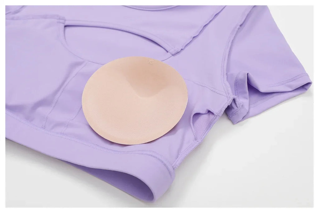 Women's Tight Fitting Sports T-shirt Quick Dry Short Sleeve Gym Tops Hollow Out Yoga T-shirt Running Exercise Fitness Sports Bra