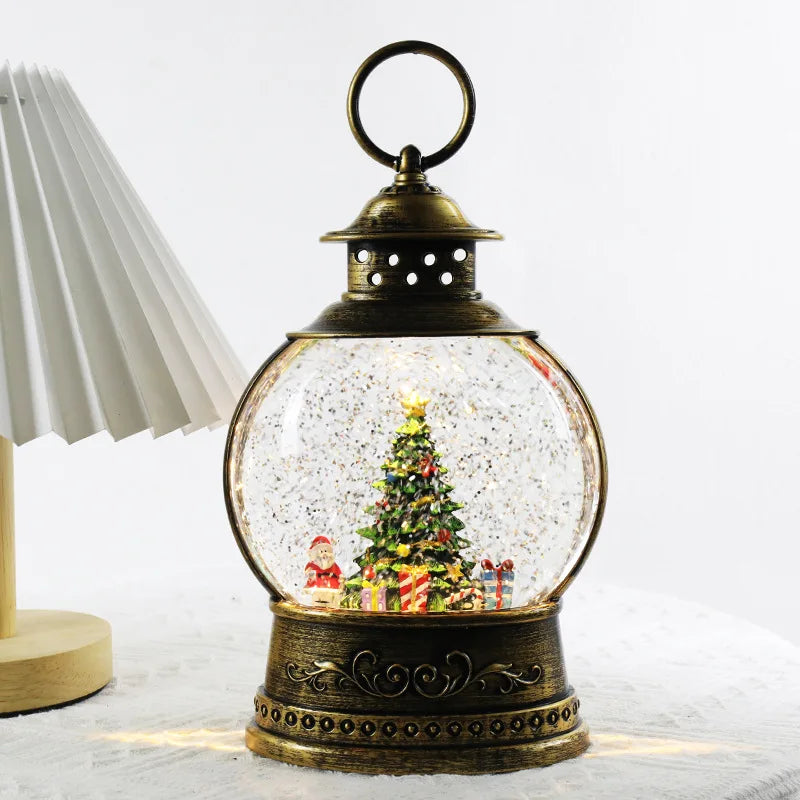 Christmas Easter Carnival Decorations Wind Lights Music Boxes Crystal Balls Santa Claus Tree Lights Ornaments Christmas Gifts