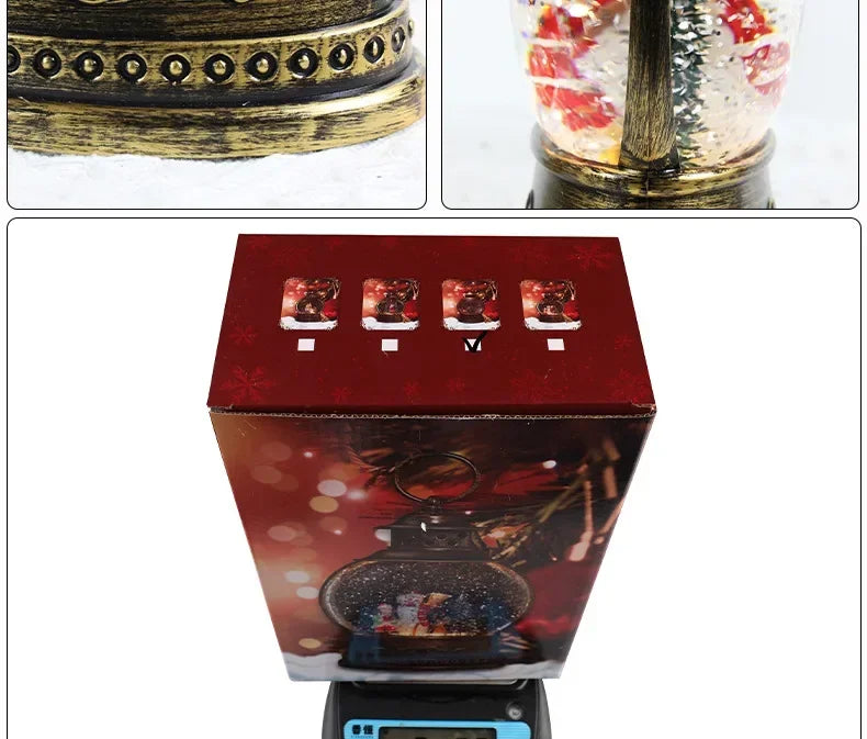 Christmas Easter Carnival Decorations Wind Lights Music Boxes Crystal Balls Santa Claus Tree Lights Ornaments Christmas Gifts