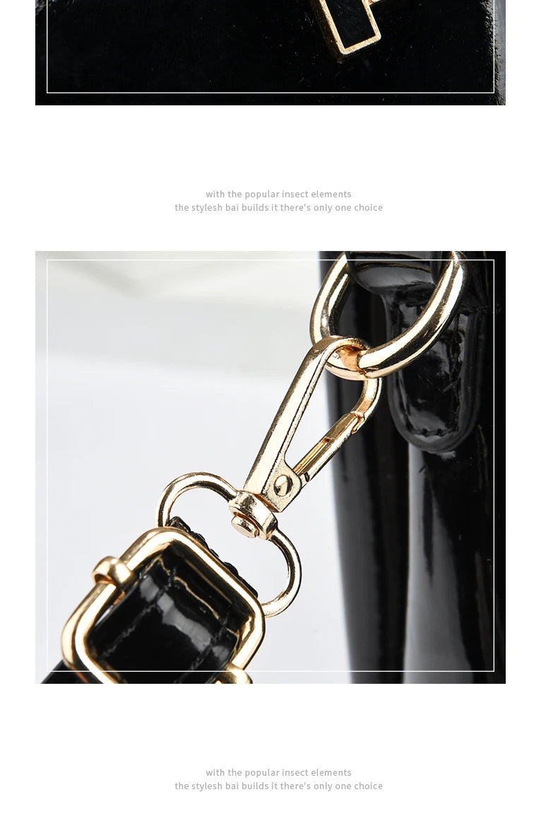 Crocodile Embossed Handbag, Casual Pu Leather ZipperShoulder Bag for Women, Trendy Versatile High-qualityDaily Commuting Bag