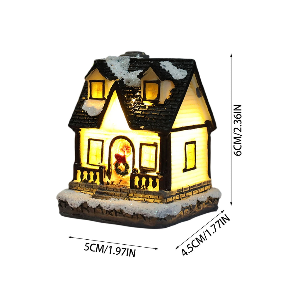 Christmas Houses Christmas Decoration With Lights Room Tabletop Supplies Festive Atmosphere Ornament Holiday Gift
