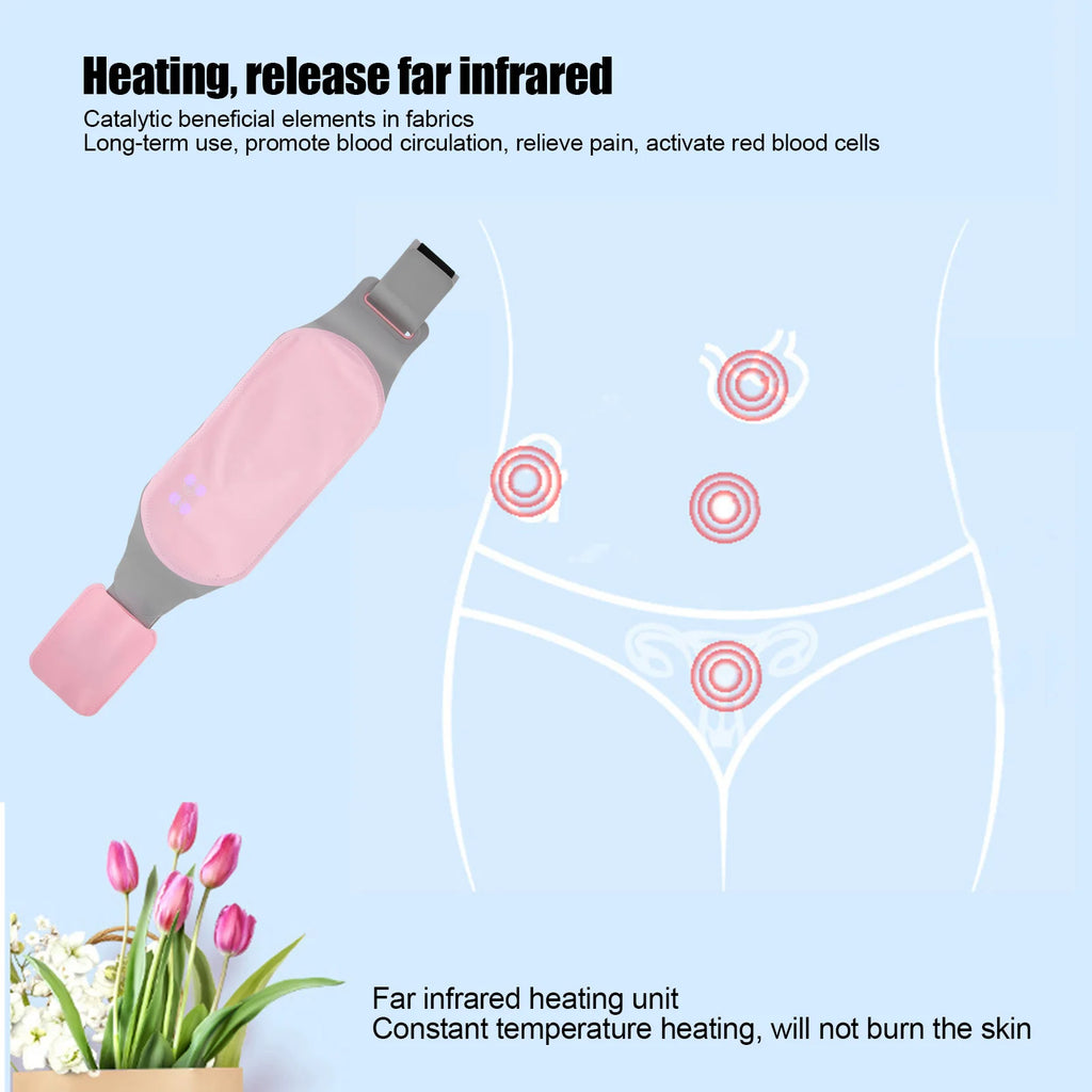 Waist Heating Pad Warm Uterus Belt 3 Gears Menstrual Heating Pad Waterproof Electric Waist Heater for Cramps