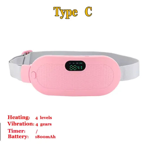 Electric Heating Pad for Period Abdominal Massage Belt Menstrual Cramp Relief Belt Abdomen Warm Palace Vibrating Machine