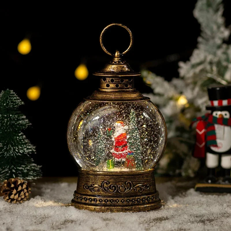Christmas Easter Carnival Decorations Wind Lights Music Boxes Crystal Balls Santa Claus Tree Lights Ornaments Christmas Gifts