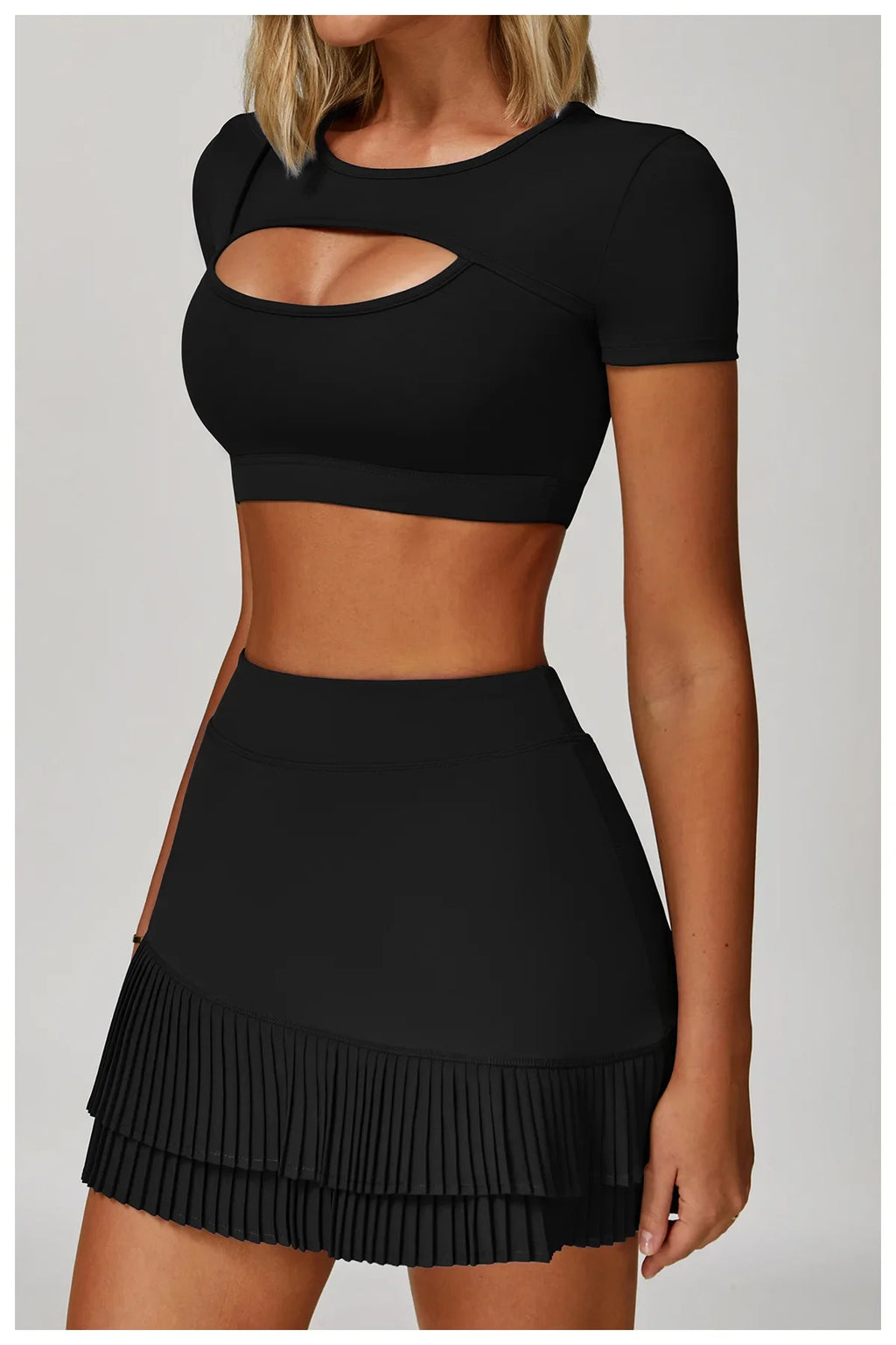 Women's Tight Fitting Sports T-shirt Quick Dry Short Sleeve Gym Tops Hollow Out Yoga T-shirt Running Exercise Fitness Sports Bra