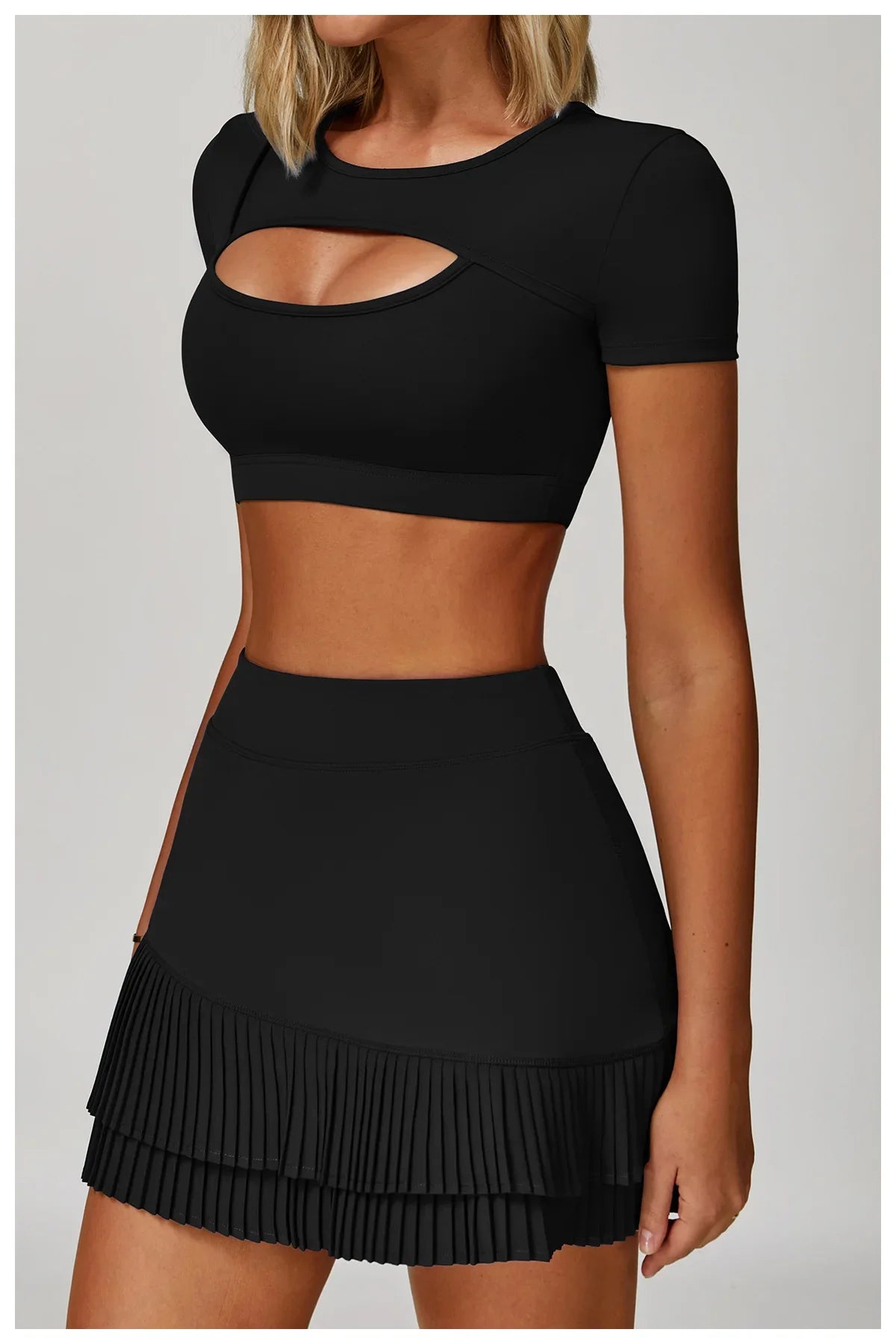 Women's Tight Fitting Sports T-shirt Quick Dry Short Sleeve Gym Tops Hollow Out Yoga T-shirt Running Exercise Fitness Sports Bra