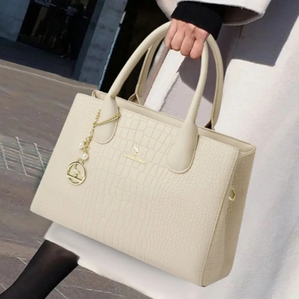 Luxury Crocodile Pattern Handbag Women Large Capacity Shoulder Ba PU Leather Top-handle Bag Brands Crossbody Totes Sac A Main