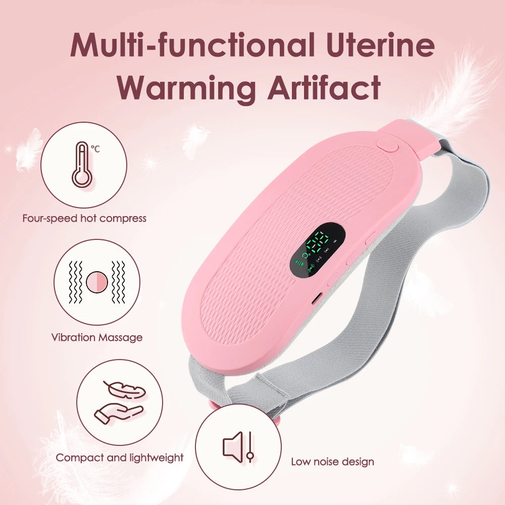 Electric Heating Pad for Period Cramps Women Vibrator Menstrual Cramp Massager Abdomen Belt Warmer Waist Uterus Warming Artifact