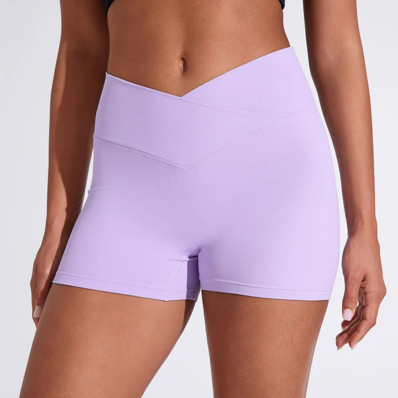 QINACTIVE Women's sports shorts high elasticity tight fitting high waist and buttocks Yoga shorts fitness outdoor sport