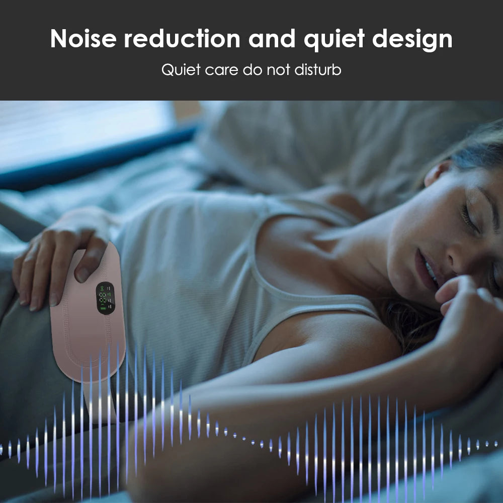 Electric Period Cramp Massager Menstrual Relief Heating Pad Rechargeable Abdominal Vibration Massage Smart Timming Palace Belt