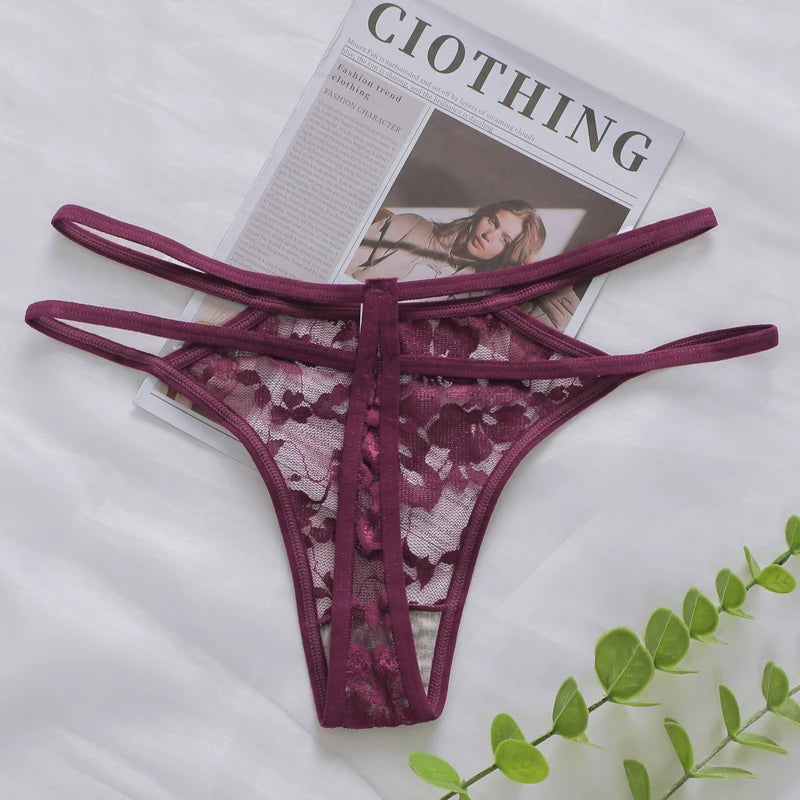 Women's Sexy And Fun Hollow Lace Underwear Easy to Wash And Dry, Traceless Antibacterial Underwear