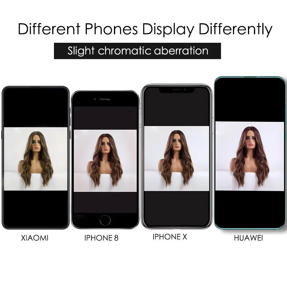 EASIHAIR Synthetic Layered Wig Ombre Gray Blonde Long Straight Women Hair Wigs with Bangs for Cosplay Party Daily Heat Resistant