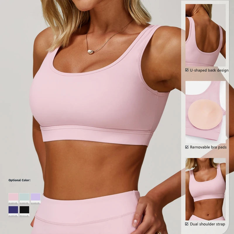 Hearuisavy Running Shockproof Workout Bra High Impact Sports Top Quick-Drying Gym Top Women Fitness Crop Top Yoga Clothing