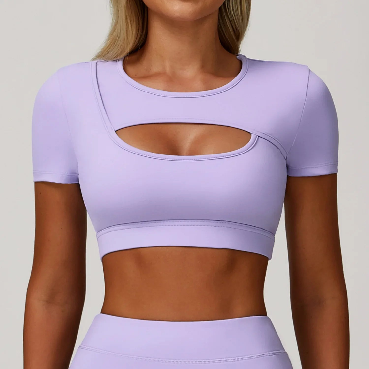 Women's Tight Fitting Sports T-shirt Quick Dry Short Sleeve Gym Tops Hollow Out Yoga T-shirt Running Exercise Fitness Sports Bra