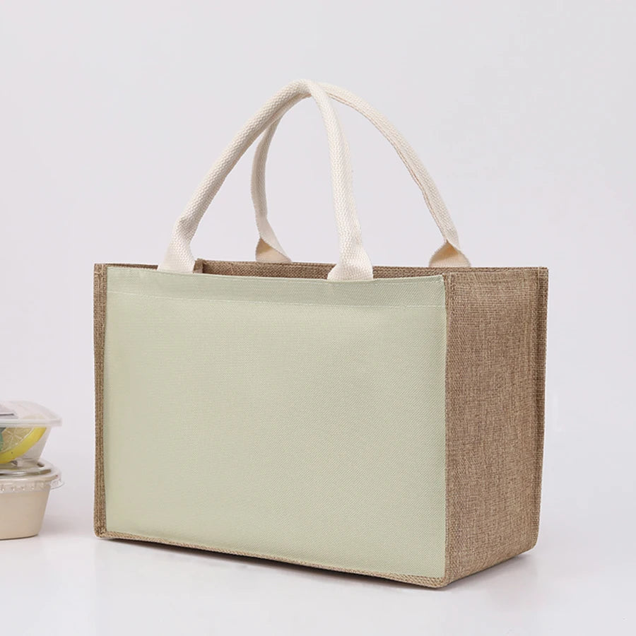 Simple solid color zipper shopping bag  reusable   travel tote bag