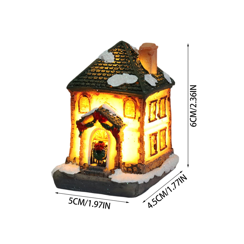 Christmas Houses Christmas Decoration With Lights Room Tabletop Supplies Festive Atmosphere Ornament Holiday Gift