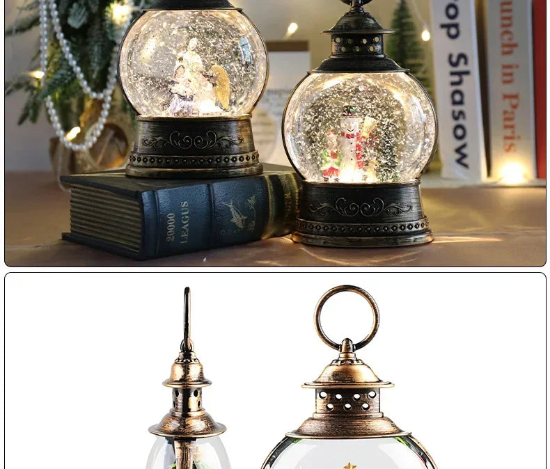 Christmas Easter Carnival Decorations Wind Lights Music Boxes Crystal Balls Santa Claus Tree Lights Ornaments Christmas Gifts
